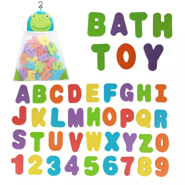 Baby Bath Toys Organizer Educational & Fun ABC Foam Letters & Numbers Alphabet