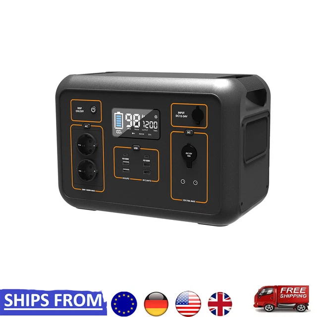 Powerstation PowerRoam batería carga rápida, 1200W salida de CA, generador solar