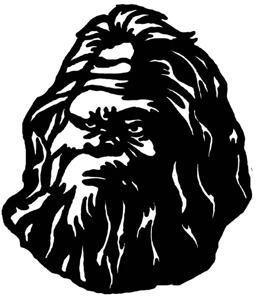 Sasquatch Big Foot Silhouette Head Black Sign 12x14