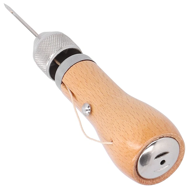 Kit de agujas de coser chal a mano de cuero para artesanías hágalo usted mismo※