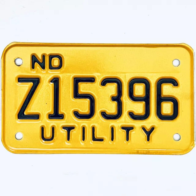 United States North Dakota Utility Special License Plate Z15396