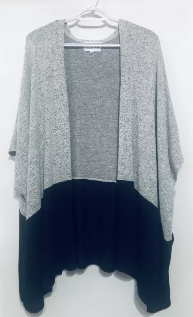 Olive + Oak Womens Large Erin Color Block Cardigan Sweater Kimono Sleeves Boho