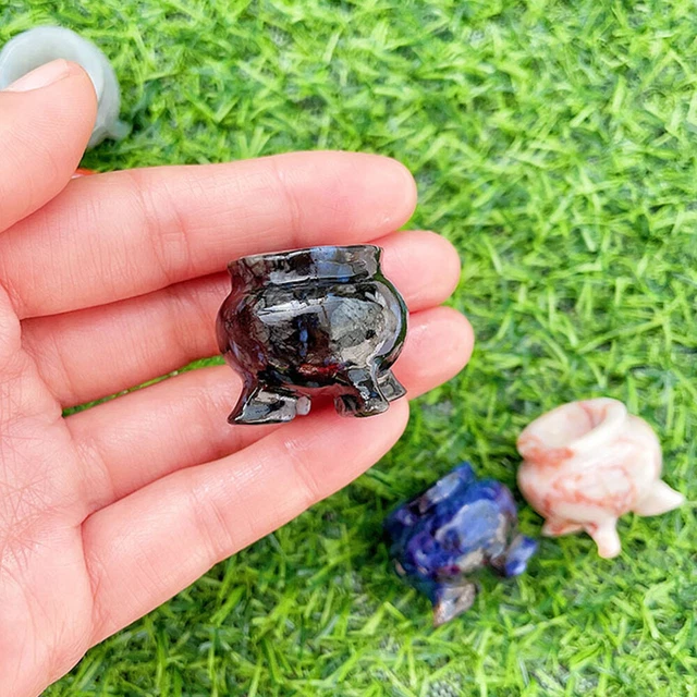 1pc Random Natural Mini Chakra Carved Animal Crystal Stone Quartz Craft Skull