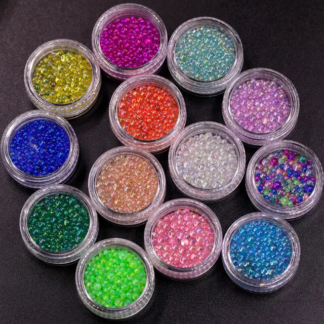 Nail Art Caviar Perle 3D Cristal Bulle Verre Strass Manucure Diy Décoration @ 》