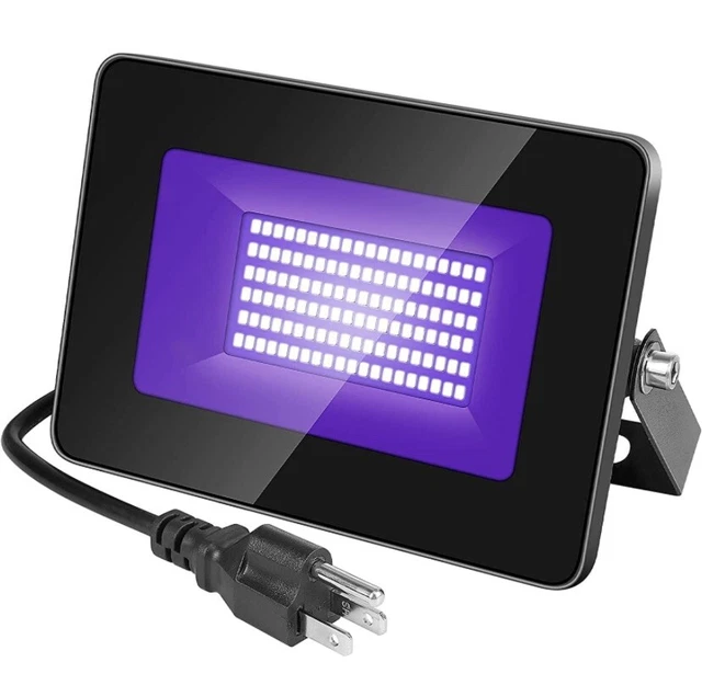 30W LED UV Black Light, IP66 Waterproof Flood Lights with Plug(3.3ft Cable)