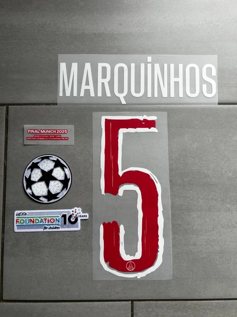 Flocage Officiel - Paris Saint-Germain, Marquinhos, 2023/2024, Home, B – Footpress