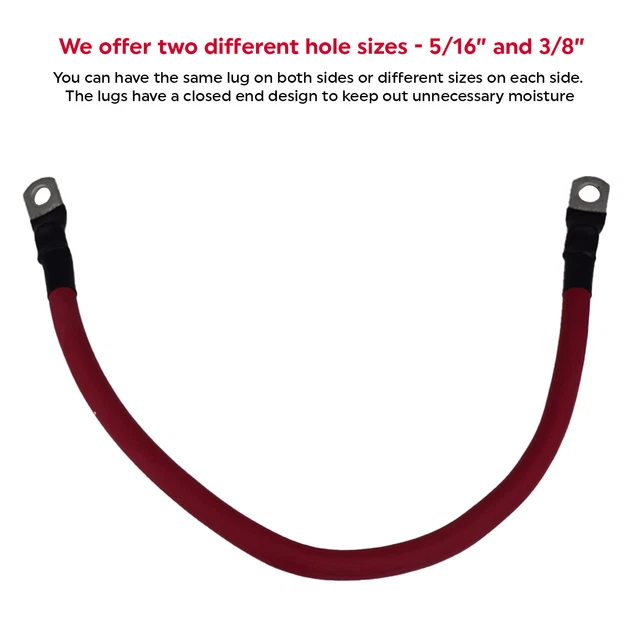1/0 AWG Gauge Custom Battery Cable Copper Car Solar Power Wire Inverter Welding 2