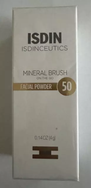 ISDIN ISDINCEUTICS Mineral Brush Facial Powder 50 spf 4g/0.14oz Brand New in Box