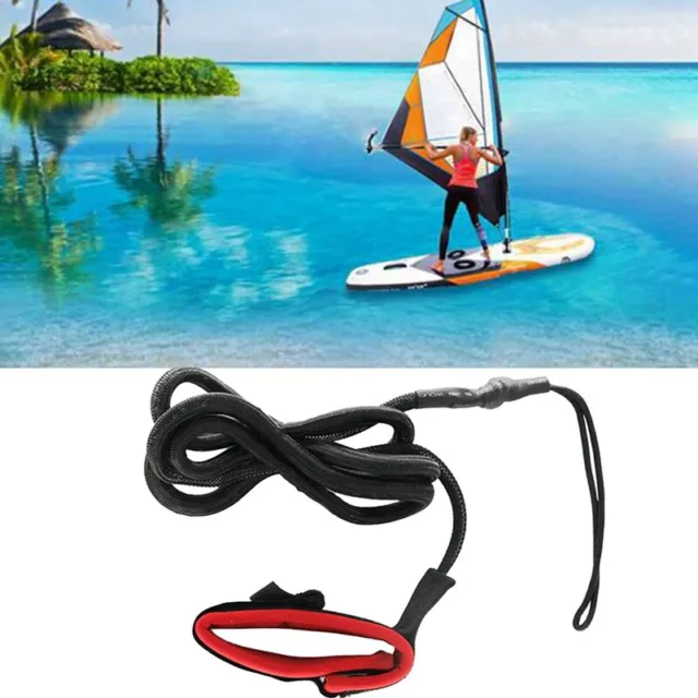 Stand Paddle Board Rope Leg Leash Surfboard Foot Rope Surf Accessory, Black X2Z2