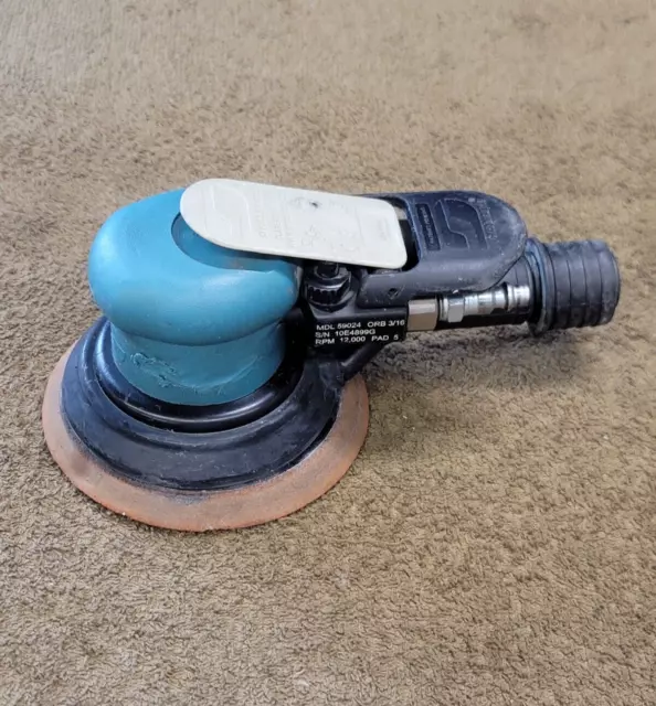 Dynabrade 5" 12,000 Rpm Air Pneumatic Random Orbital Palm Vacuum Sander 59024