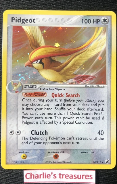Pokemon - Pidgeot / Roucarnage - 10/112 - Ex red Fire Leaf Green - US - NM