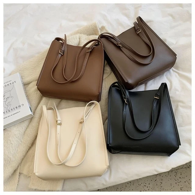 Colore solido Borsa a tracolla in pelle Borsa per shopper  Donne ragazze