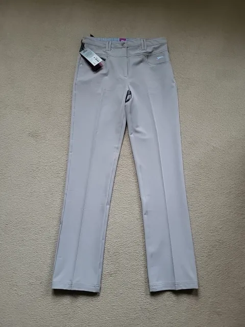 Slazenger Ladies Golf Trousers Size 8 (XS) Standard Fit New With Tags Grey