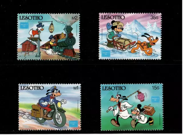 Lesotho 1986 - Disney - Ameripex - Set of 4 Stamps - Scott #540-3 - MNH