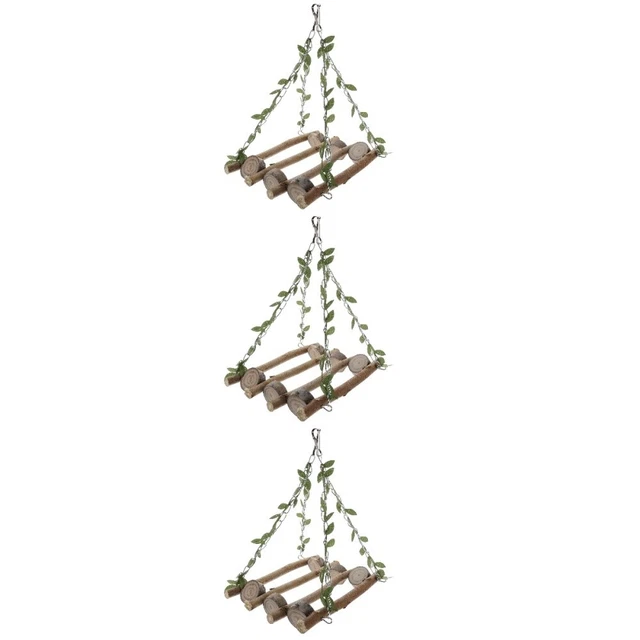 3 Count Papagei Spielzeug Hölzern Stehender Stock Vogelbarsch Holz