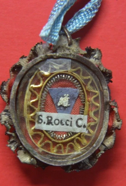 RARE relic reliquiario  RELIQUIEN shrine RELICARIO SAN ROCCO CONFESSORE