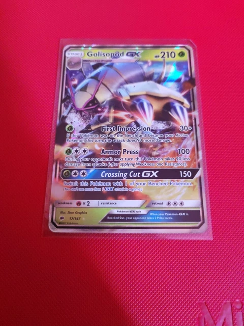 Golisopod Gx Burning Shadows 17/147 Pokemon Card