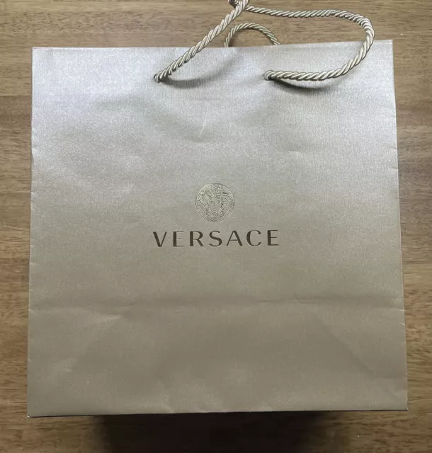 Louis Vuitton Empty Shopping Gift Paper Bag 14 x 9.75 x 4.25 & LV Ribbon!