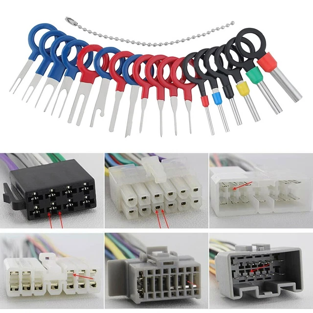 dodocool 39Pcs Outil de Retrait de Borne de Fil de Voiture Câblage  Électrique Sertissage Connecteur Pin Kit 