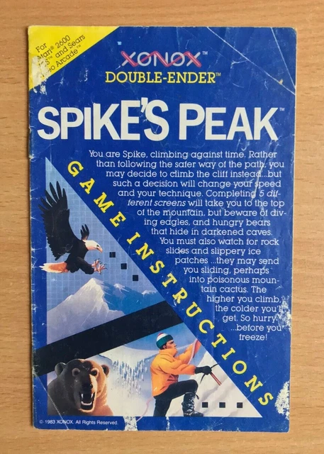 ATARI 2600 - SPIKE'S PEAK - Instruction Manual