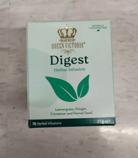 3 Boxes of 18 Queen Victoria Tea Bags - DIGEST Herbal Infusion - NEW