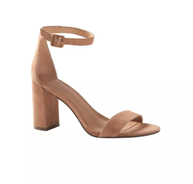 Banana Republic Bare High Block-Heel Sandal | NWOB, Size 9, Biscotti Suede