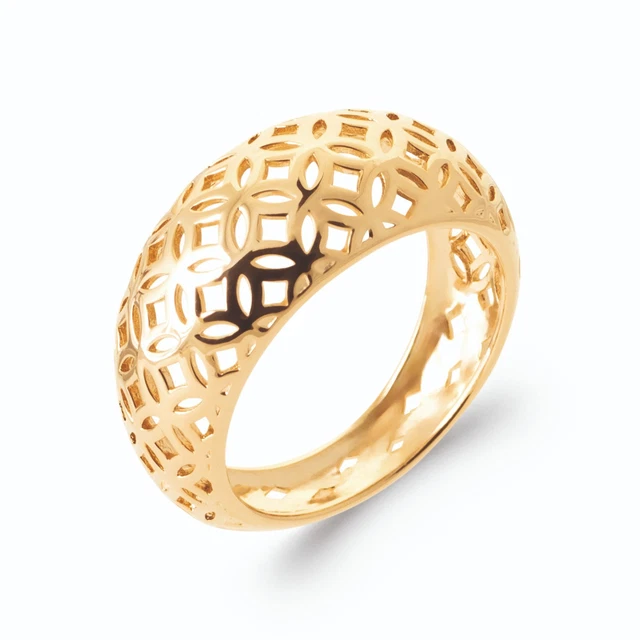 Bague Jonc Filigrane Or 18 Carats (750°) - Taille 55, 3.80g, Neuve Avec étiquettes