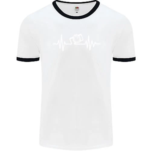 T-shirt Photography Pulse Photographer ECG da uomo bianca