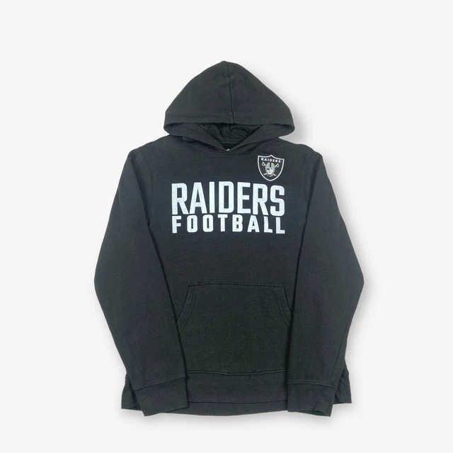 Vintage NFL Oakland Raiders Felpa con Cappuccio Nero (L)