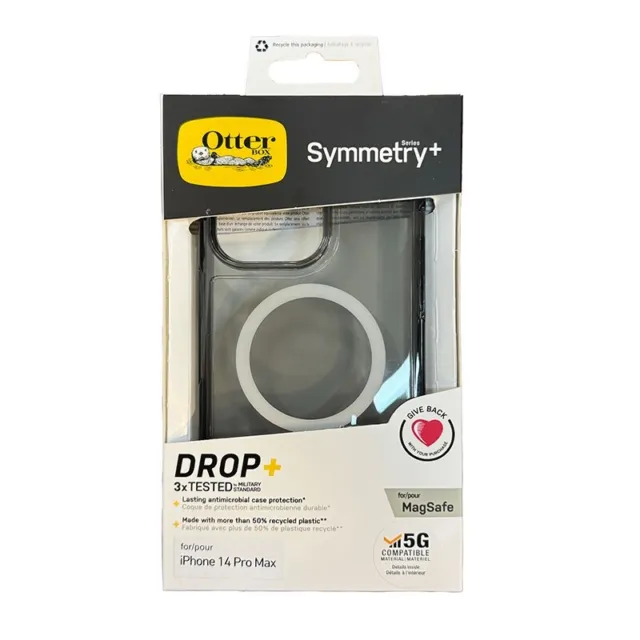 Otterbox Symmetry+ Series Case for MagSafe for iPhone 14 Pro Max - Black/Clear