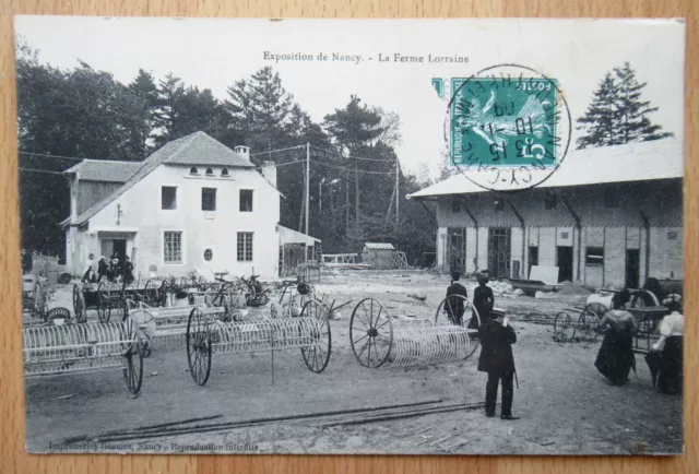 La Ferme Lorraine , CPA de l'EXPO DE NANCY 1909 - TB état.