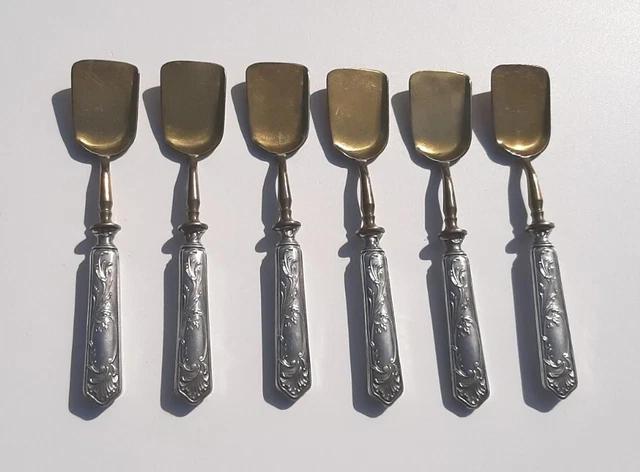 Lot Ancien : 6 Petites Cuillères + Pelle + Pièce De Service - Argenté #1405