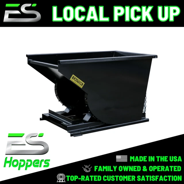 1 Yd Wright Self Dumping Hopper- Trash - Demo- Recycling Hopper- Local Pickup