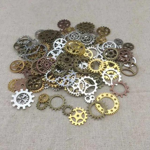 Mixed Vintage DIY Steampunk Jewellery Cogs & Gears Watch Parts Making Craft