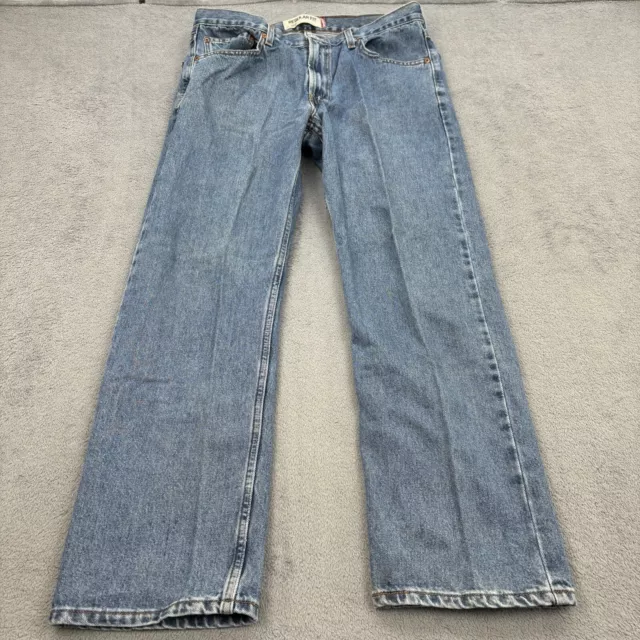 Levis 505 Jeans Mens 34x30 Blue Denim Straight Regular Fit Medium Wash Cotton