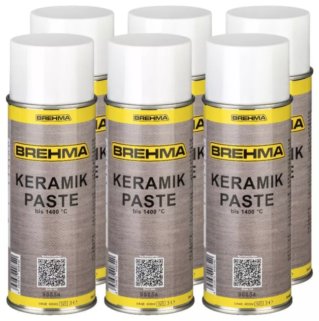6x BREHMA Keramikpaste Spray 400ml Keramikpastenspray bis 1400° C