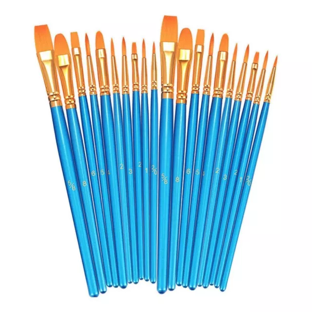 20Pcs/set Synthetic Nylon Tips Acrylic Oil Brushes  Children