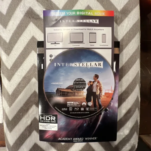 Interstellar (Blu-ray, 2015, Includes Digital Copy UltraViolet) Bonus Slip Cover