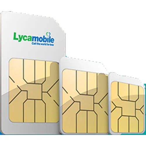 Lyca Mobile Pay as you go Trio SIM Card Standard / Micro / Nano