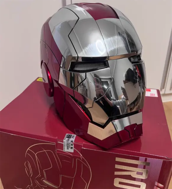 US Ship Autoking Iron Man Mk5 1/1 Helmet Mask Wearable Voice-control Transform