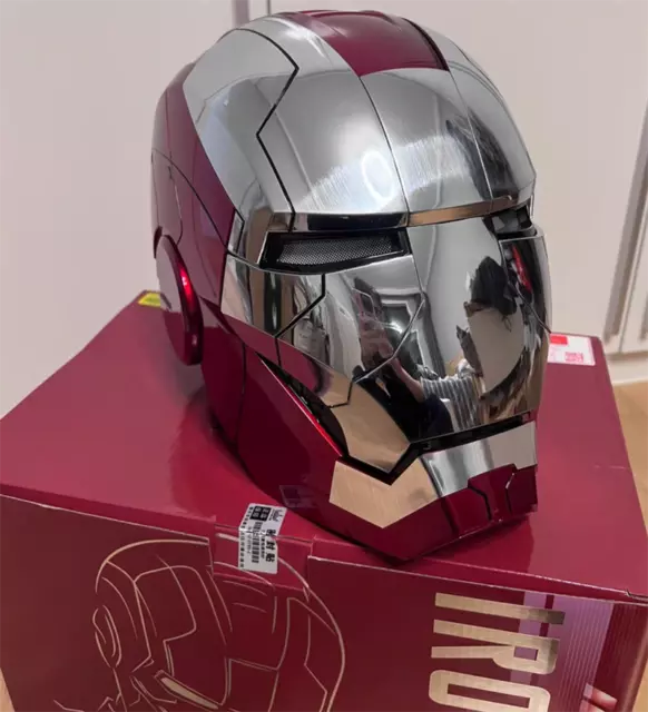 US Ship Autoking Iron Man Mk5 1/1 Helmet Mask Wearable Voice-control Transform