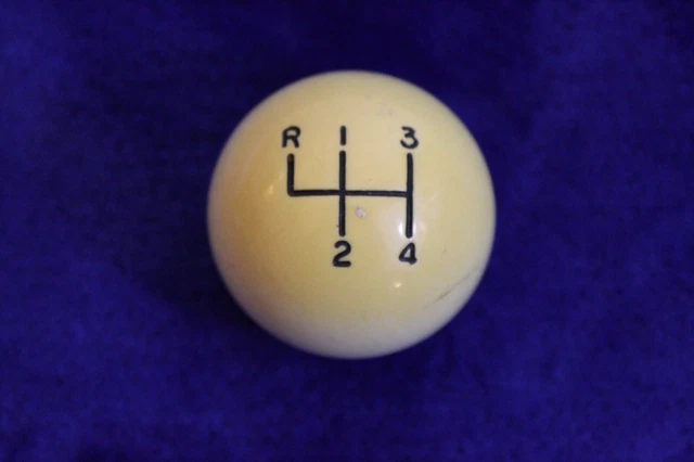 White/Yellow 4 Speed Gear Shift Knob Handle Accessory Auto Truck Manual Shifter