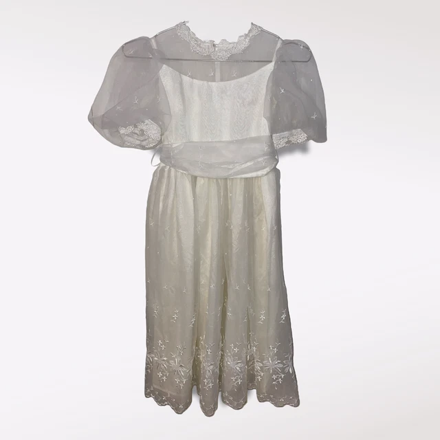 Vintage Storybook Heirlooms White Dress Sz 8