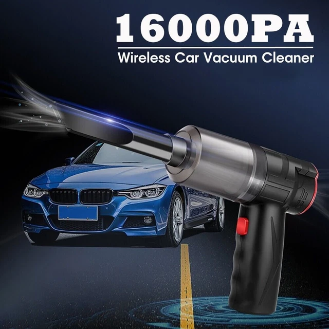 Aspirateur Voiture Sans Fil 16000PA - 4 En 1 Aspiration, Soufflage, Gonflage - Filtre HEPA - Portable 0.8LB