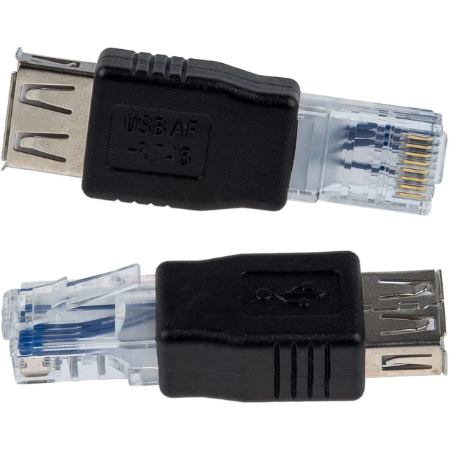 PC USB to RJ45 FEMALE A to ETHERNET INTERNET RJ45 CONNECTOR ADAPTER ADAPTOR