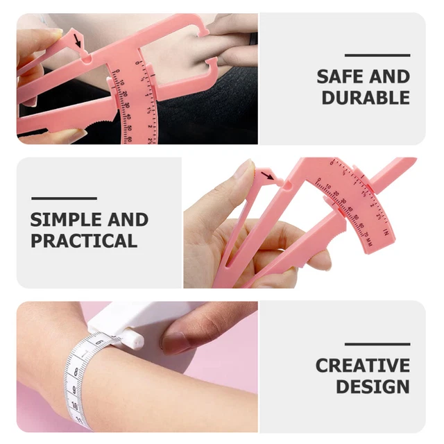 Fat Percentage Calipers Fat Waist Ruler Digital Body Tape Measure Tester 6