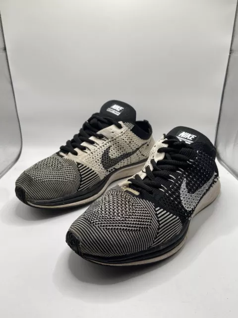 NIKE FLYKNIT RACER Oreo 1.0 Running Trainer UK 6 526628 101