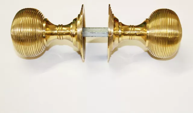 Beehive Estilo Solid brass Juego de Pomos Cierre Empotrado polished Acabado 50mm