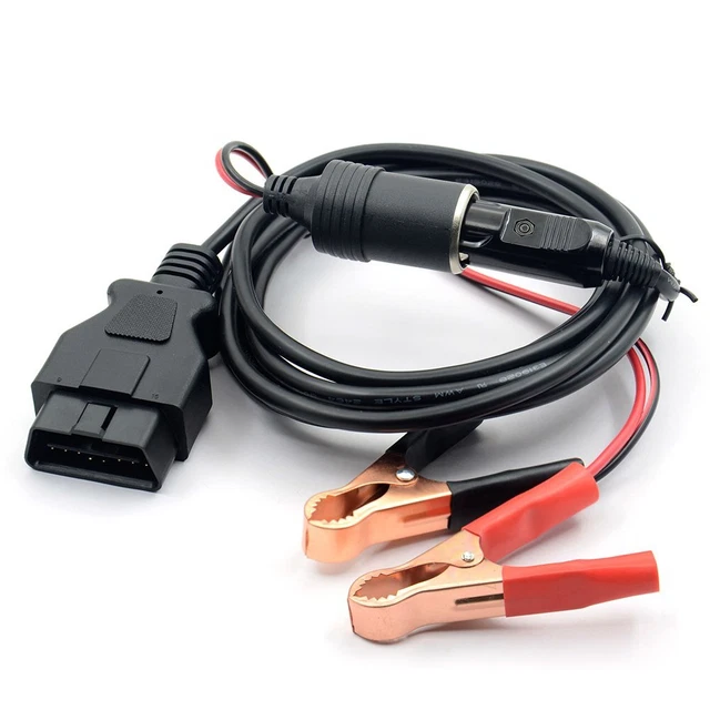OBD II Vehicle ECU Emergency Power Supply Cable Memory Saver (3Meter)