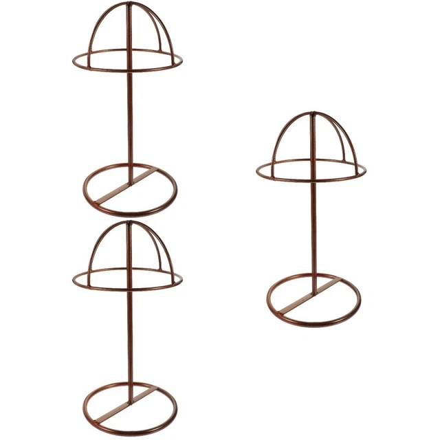 3 piezas Sombrero de escritorio Display Rack Retail Uso Cap Showcase Soporte Sombrero Display Bastones